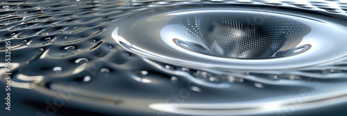 Close-Up of Speaker Vibration on Liquid Surface