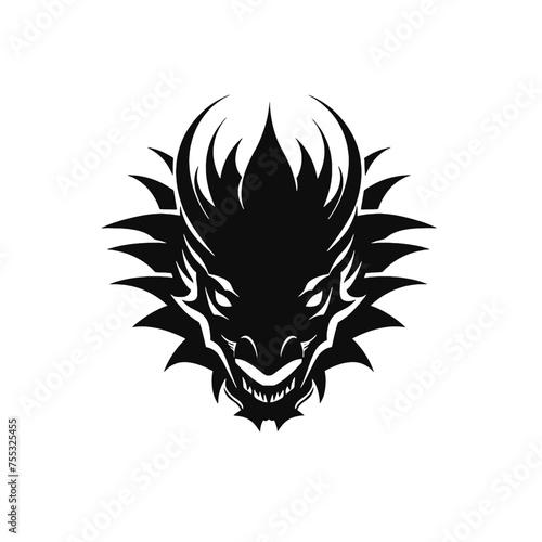 angry dragon head tattoo illustration  angry dragon head vector illustration  angry dragon head mascot logo illustration