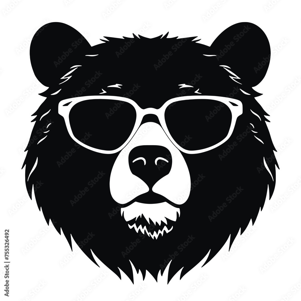 Obraz premium Bear Wearing Glasses