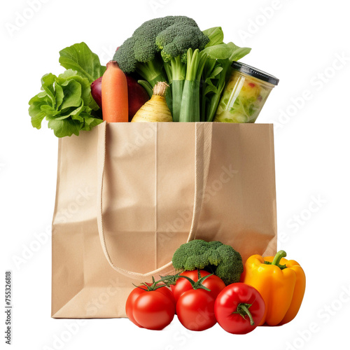 shopping bag with groceries