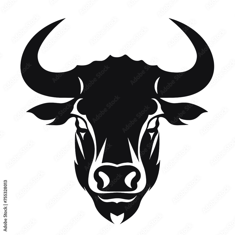 Fototapeta premium Bulldog Logo Monochrome Design Style