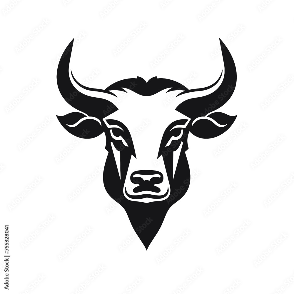 Fototapeta premium Bulldog Logo Monochrome Design Style