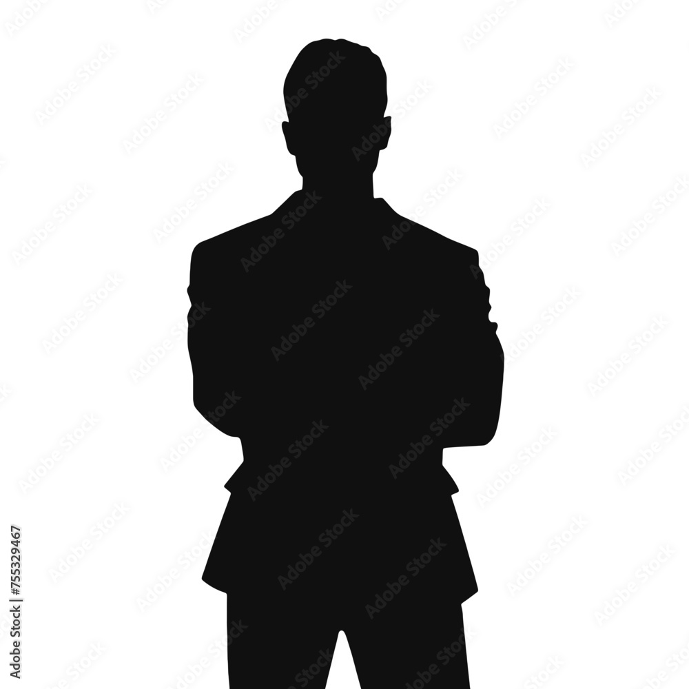 Young business man silhouette vector Young business man silhouette vector