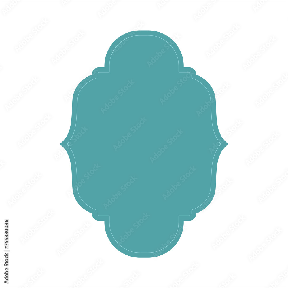 Islamic shape text box title frame border. Islamic shape text box title frame border.