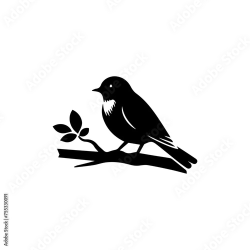 Birds silhouettes on white background, vector illustration