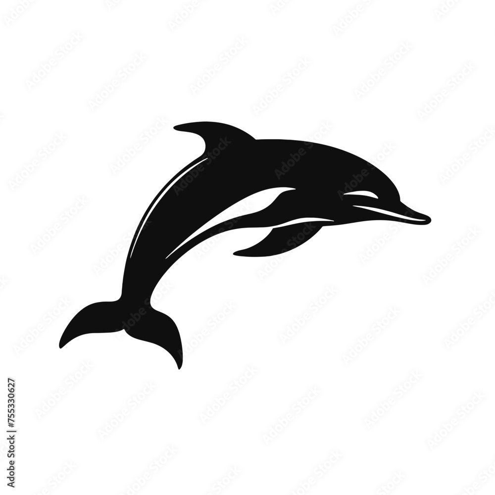 dolphin logo icon , Silhouette dolphin logo icon , Silhouette