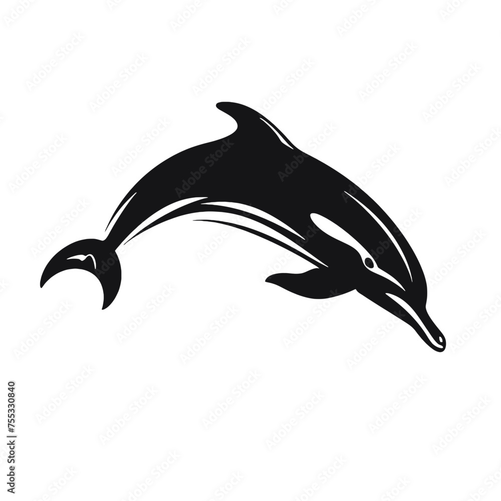 Fototapeta premium dolphin logo icon