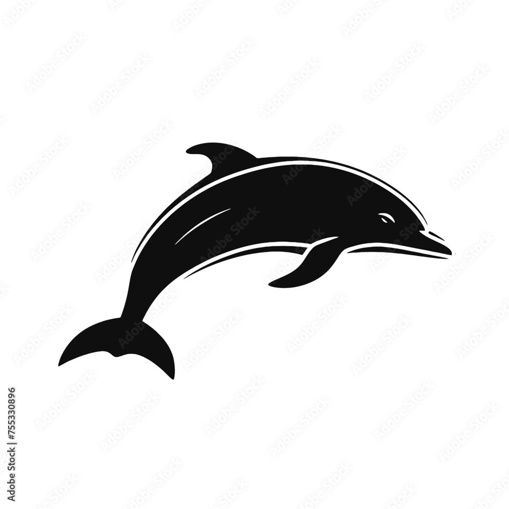 Fototapeta premium dolphin logo icon