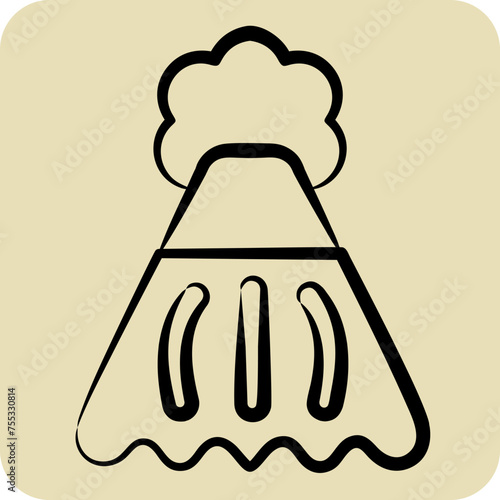 Icon Hand Towel. related to Bathroom symbol. hand drawn style. simple design editable. simple illustration