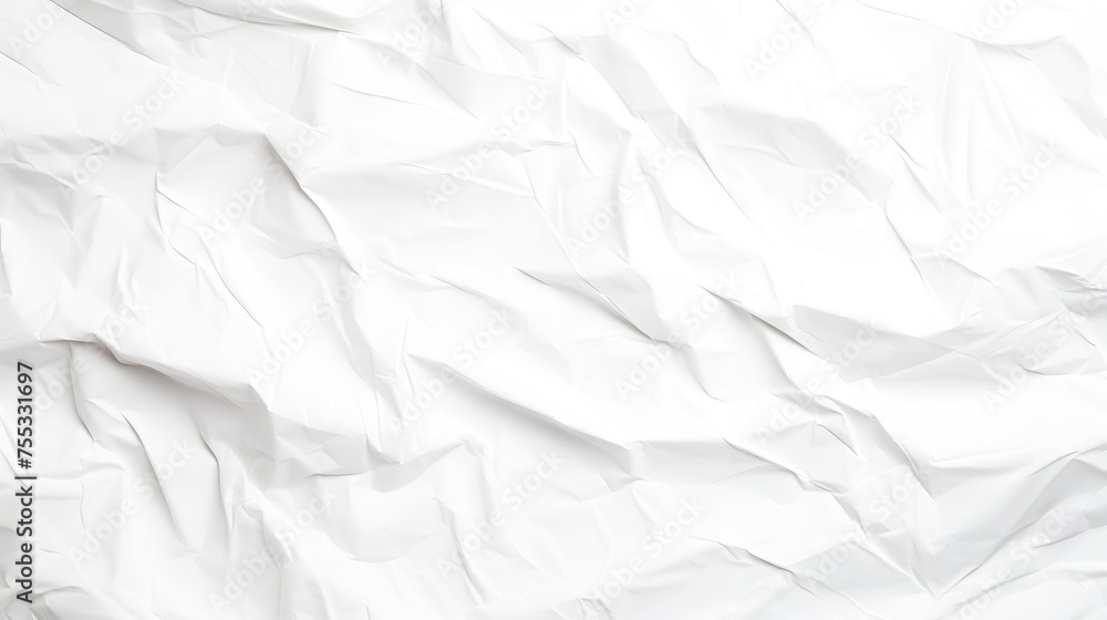 white crumpled paper on texture white and transparent background white crumpled paper on texture white and transparent background