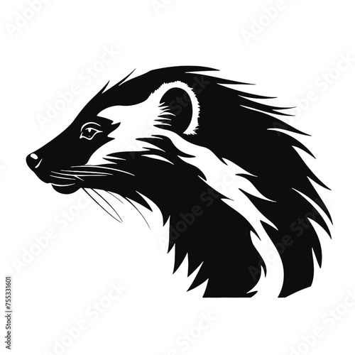 Wallpaper Mural Badger Silhouette  logo template Isolated. Brand Identity. Icon Abstract Vector graphic Torontodigital.ca