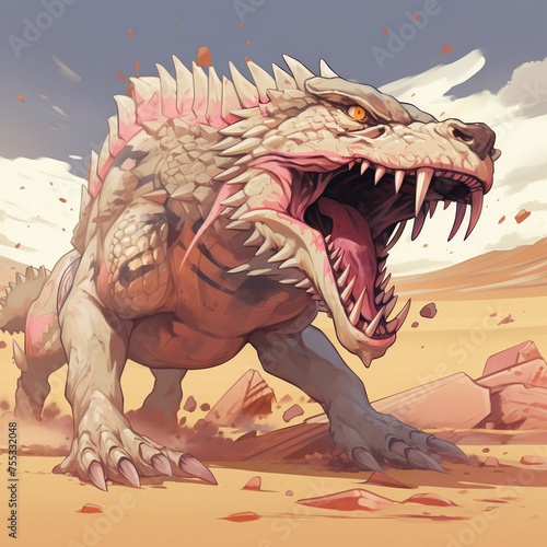Sand beast shifting seamlessly through deserts