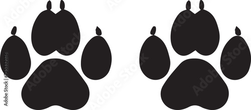 Paw Print Pathways: Dog Foot Signs Vector Design