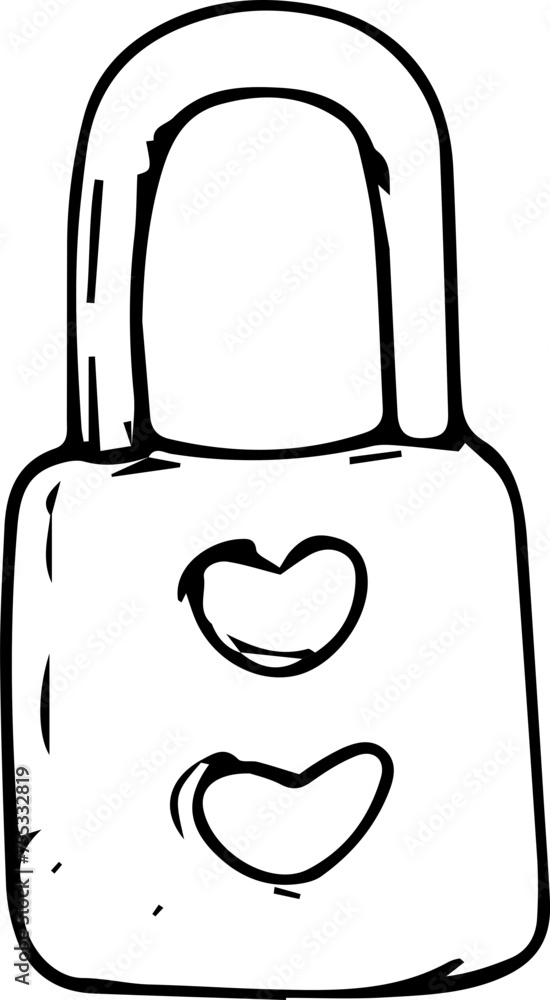 Hand drawn lock illustration on transparent background.
Hand drawn lock illustration on transparent background.