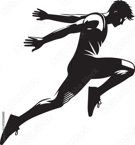 Sports Star: Vector Graphic Depicting Athlete's Skill and Agility