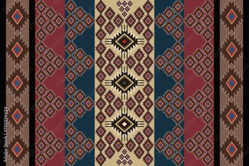 Southwestern Style - The geometric southwestern Aztec pattern makes a statement with rich colors that are easy to coordinate with a range of decor styles.