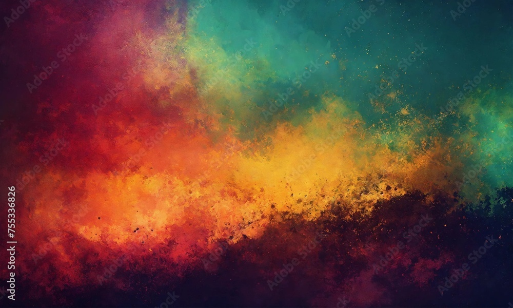 Abstract colorful background with grunge noise grain texture