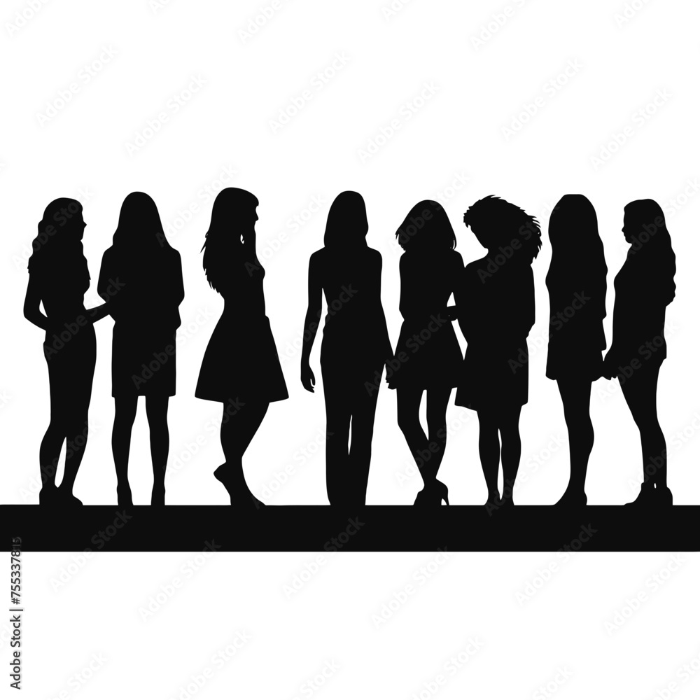 set  of a woman Silhouette 