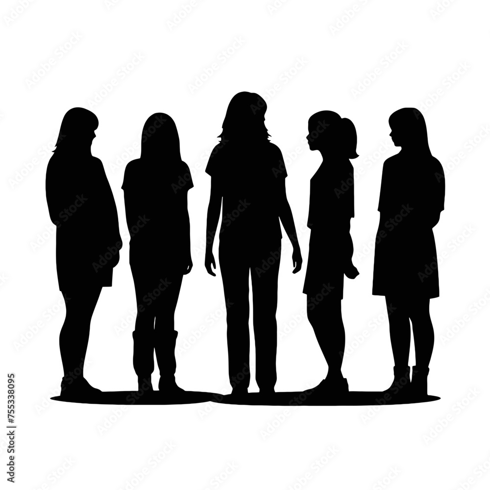 set  of a woman Silhouette 