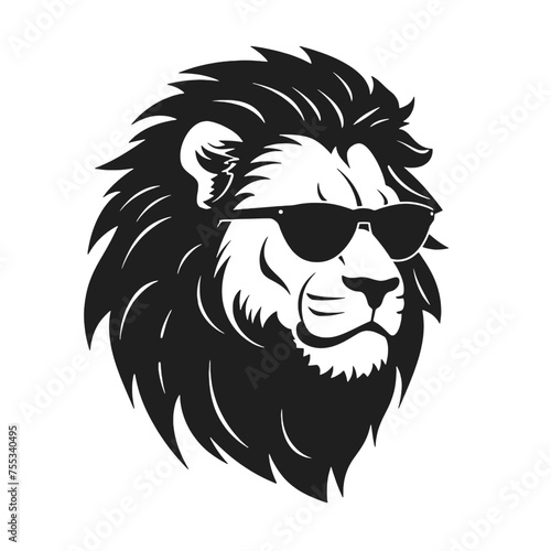 Wallpaper Mural Lion with sunglasses Silhouette  Torontodigital.ca