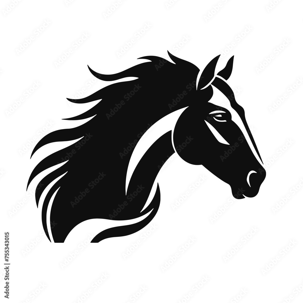 Horse head vector Silhouette Horse head vector Silhouette