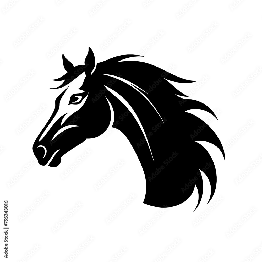 Horse head vector Silhouette Horse head vector Silhouette