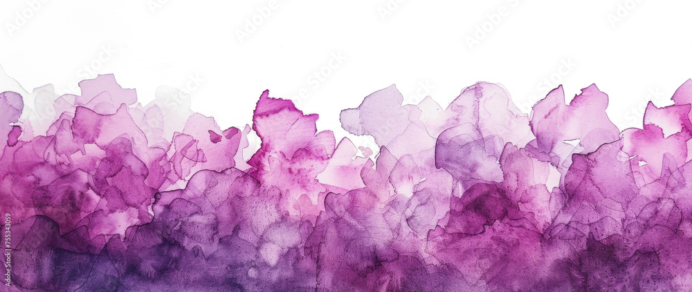 Abstract Watercolor Blossoms on Transparent Abstract Watercolor Blossoms on Transparent