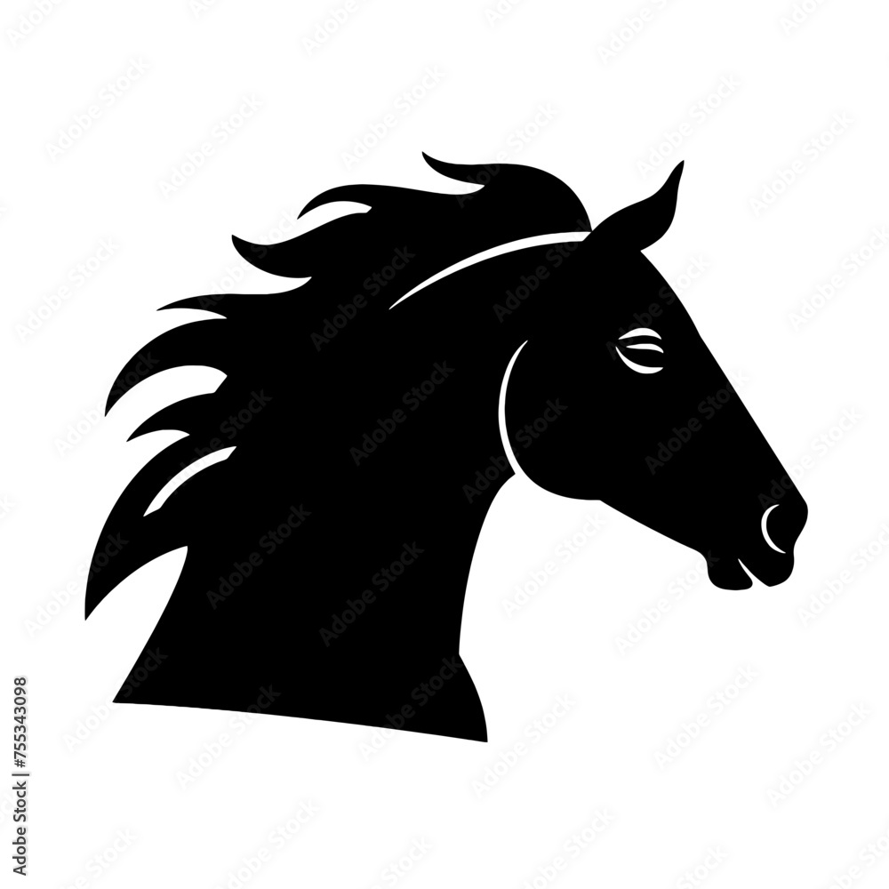 Horse head vector Silhouette Horse head vector Silhouette