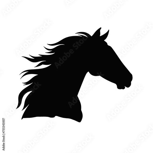 Horse head vector Silhouette 