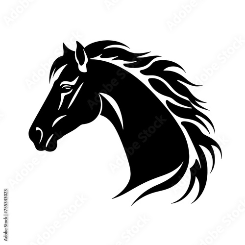Horse head vector Silhouette 