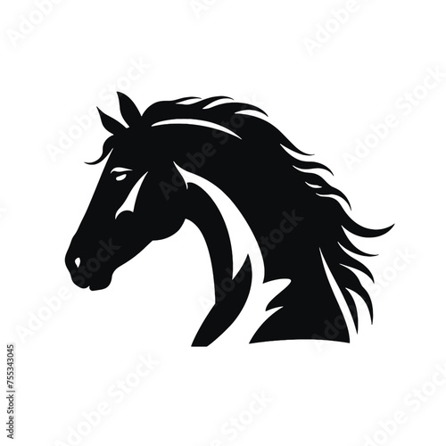 Horse head vector Silhouette 