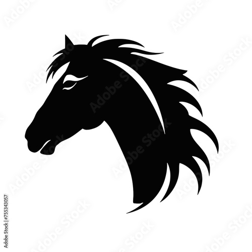 Horse head vector Silhouette 