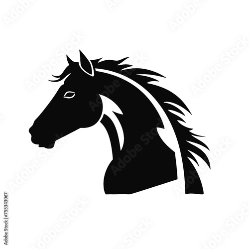 Horse head vector Silhouette 