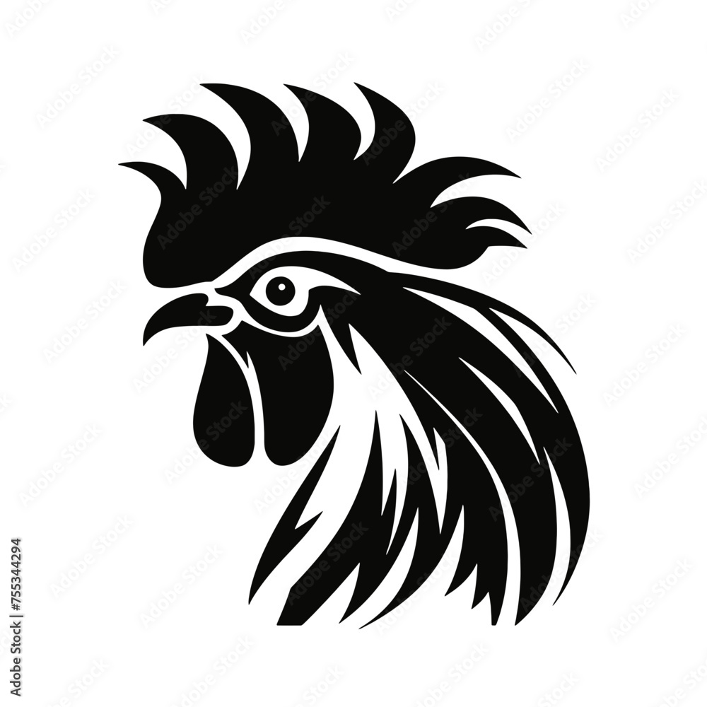 Obraz premium rooster Silhouette 