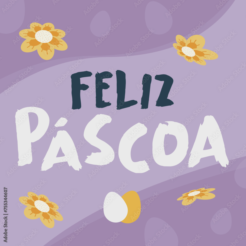 Design de Feliz Páscoa.
