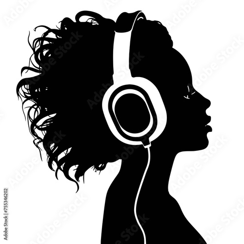 girl with headphones 