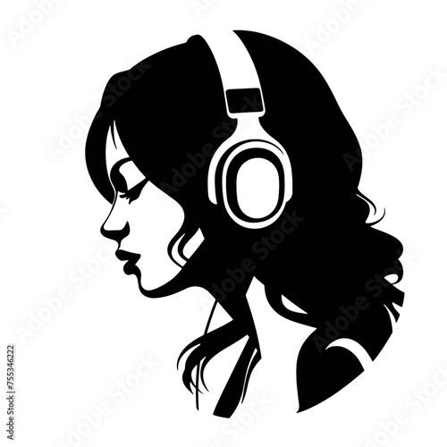 girl with headphones 