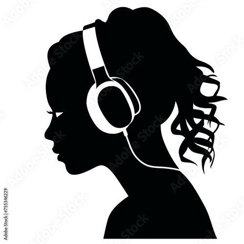 girl with headphones 