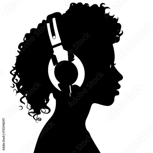 girl with headphones 