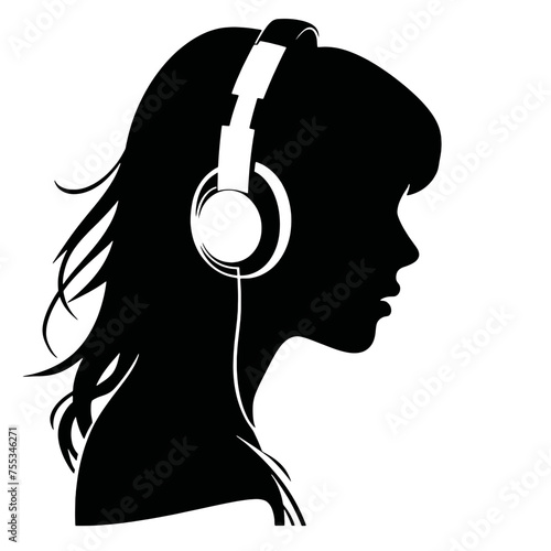 girl with headphones 