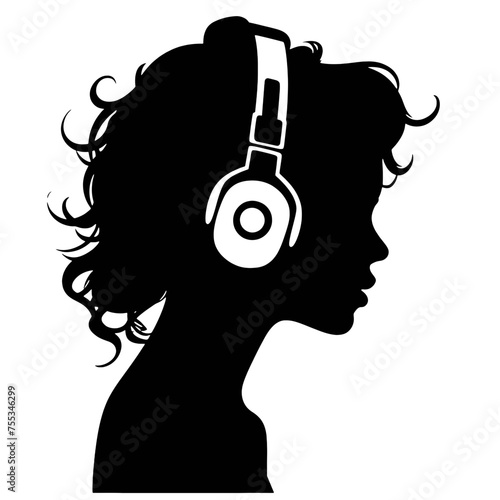 girl with headphones 