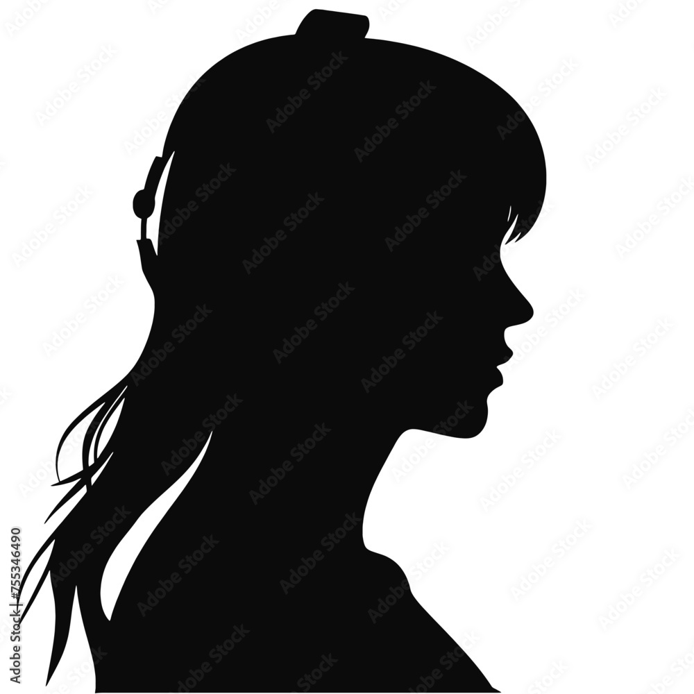 girl with headphones 