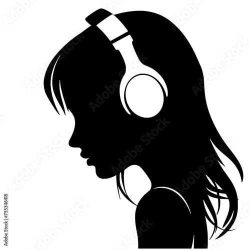 girl with headphones 