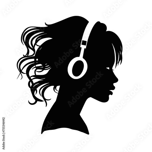 girl with headphones 