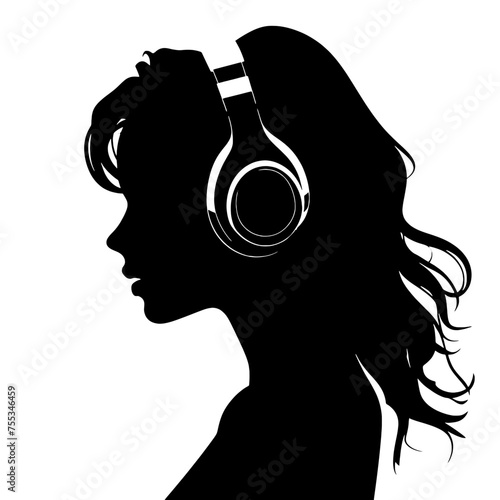 girl with headphones 