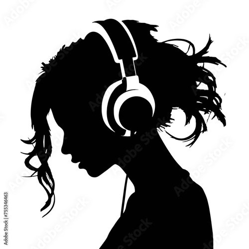 girl with headphones 