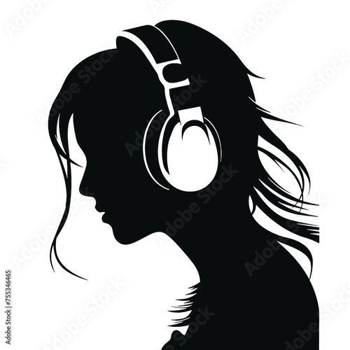 girl with headphones 