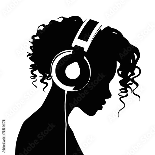 girl with headphones 