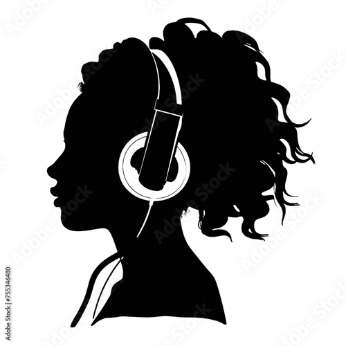 girl with headphones 