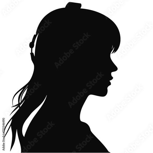 girl with headphones 